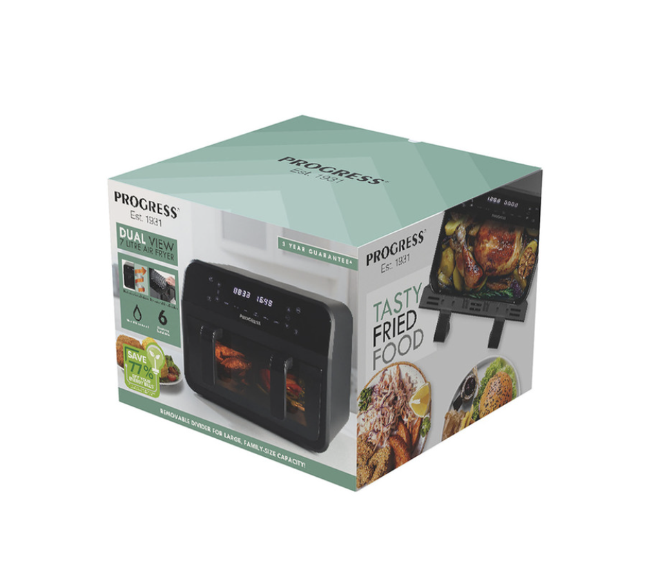 Won Progress Dual View Air Fryer -large 7L cooking basket + 23 Instant wins worth £100