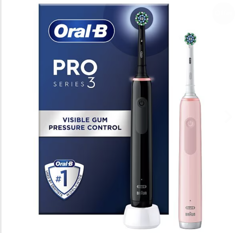 Won Oral-B Pro 3 3900 Cross Action Electric Toothbrush Duo Pack, also 10 instant wins